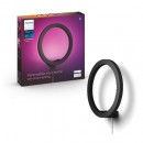 Philips Hue 87195143433382 LED Wandleuchte Sana 1x20W | 1200-1400lm | 2000-6500K - White and color Ambiance, dimmbar, Bluetooth, schwarz