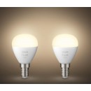 Philips Hue 8719514356771 LED Set 2x5,7w | E14 | 470lm | 2700k | P45 - Set 2 Stück, Bluetooth, weiß