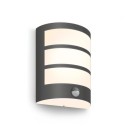 Philips 8719514417632 LED Außen Wandleuchte mit Sensor Python 1x6w | 450lm | 2700k | IP44 - Anthrazit