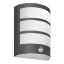 Philips 8719514417656 LED Außen Wandleuchte mit Sensor Python 1x6w | 500lm | 4000k | IP44 - Anthrazit