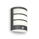 Philips 8719514417656 LED Außen Wandleuchte mit Sensor Python 1x6w | 500lm | 4000k | IP44 - Anthrazit
