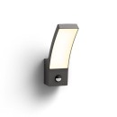 Philips 8719514417717 LED Außen Wandleuchte mit Bewegung Splay 1x12w | 1100lm | 2700k | IP44 - Anthrazit
