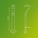 Philips 8719514417793 LED Sockelleuchte Splay 1x12w | 1100lm | 2700k | IP44 - Anthrazit