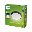 Philips 8719514417878 LED Außen Deckenleuchte Doris 1x6w | 600lm | 2700k | IP54 - EyeComfort, schwarz