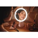 Philips 8719514420458 LED-Tisch-Touch-Kosmetiklampe mit Spiegel Mirror 1x4,5W | 60lm | 3000-5000K - USB, dimmbar, rosa