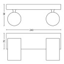 Philips 8719514435230 Deckeneinbaustrahler Kosipo 2x5,5W | GU10 - verstellbar, weiß