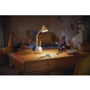 Philips 8719514443778 LED-Tisch-Touch-Lampe Hat 1x4W | 80lm | 3000-5700K - USB, dimmbar, mit Handyständer, weiß