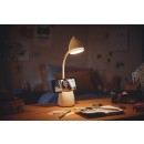 Philips 8719514443778 LED-Tisch-Touch-Lampe Hat 1x4W | 80lm | 3000-5700K - USB, dimmbar, mit Handyständer, weiß