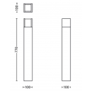 Philips 8719514490260 LED-Gartenpfosten Arbor 1x3,8W | 800lm | 3000 K | IP44 - schwarz