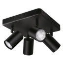 WiZ Colors 8719514554573 IMAGEO Deckeneinbaustrahler 4xGU10 | 4x5W | 345lm | 2200-6500K | RGB - schwarz