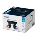 WiZ Colors 8719514554573 IMAGEO Deckeneinbaustrahler 4xGU10 | 4x5W | 345lm | 2200-6500K | RGB - schwarz