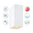 Wiz Colors 8719514554597 Wandleuchte 2xGU10 | 2x5W | 345lm | 2200-6500K | RGB - weiß