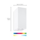 Wiz Colors 8719514554597 Wandleuchte 2xGU10 | 2x5W | 345lm | 2200-6500K | RGB - weiß