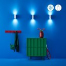 Wiz Colors 8719514554597 Wandleuchte 2xGU10 | 2x5W | 345lm | 2200-6500K | RGB - weiß