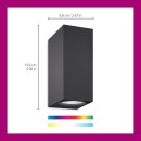 Wiz Colors 8719514554610 Wandleuchte 2xGU10 | 2x5W | 345lm | 2200-6500K | RGB - schwarz