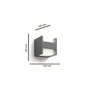 Philips 8720169263857 LED Außenwandleuchte Arbour | 3,8W integrierte LED-Quelle | 800lm | 2700K