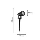 Philips 8720169269392 LED Niedervolt-Außenleuchte Caper | 3W integrierte LED-Quelle | 2700K
