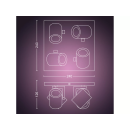 Philips 8720169318199 Spot-Deckenleuchte Argenta  | 4x4,2W GU10 | 2000-6500, RGBK