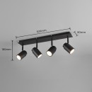Trio 880400432 Spotleuchte Angelo 4x5w | Gu10 | IP44 - schwarz