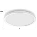 Philips 8720169328938 LED Deckenleuchte Aurelle | 21W integrierte LED-Quelle | 2450lm | 2200-6500K