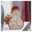 Emos DCWW24 LED Weihnachtsdekoration - Weihnachtsmann 0,3W | 5 LEDs | 2xAAA | 2700K | IP20 - warmweiß, Timer, bunt