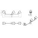 Trio T812100306 Spot-Deckenleuchte AROSA E14