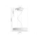 Philips Hue 41162/31 / P6 LED Hängende Deckenleuchte Enrave 1x335w | 4300lm | 2200-6500k - White Ambiance, dimmbar, Farbtonschalter, Bluetooth, weiß