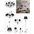 Ideal Lux 020600 Accademy Pendelleuchte 5x40W | E14 - schwarz