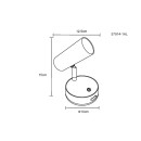 Globo ALLVI 57914-1AL LED Spot-Wandleuchte | 1W LED | 29lm | 3100K