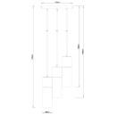Globo 21000-3HB Deckenleuchte Annika 3x25W | E27 - schwarz, rauch