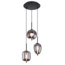 Globo 15345-3 Deckenleuchte Blacky 3x40W | E14 - schwarz, rauchig
