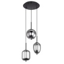Globo 15345-3 Deckenleuchte Blacky 3x40W | E14 - schwarz, rauchig