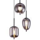Globo 15345-3 Deckenleuchte Blacky 3x40W | E14 - schwarz, rauchig