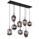 Globo 15345-8 Deckenleuchte Blacky 8x40W | E14 - schwarz, rauchig
