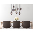 Globo 15345-8 Deckenleuchte Blacky 8x40W | E14 - schwarz, rauchig