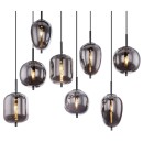 Globo 15345-8 Deckenleuchte Blacky 8x40W | E14 - schwarz, rauchig