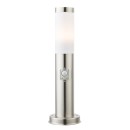 Globo 3158S Gartenstehlampe mit Bewegungssensor Boston 1x60W | E27 | IP44 - Edelstahl, opal