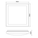 Globo 41764-24Q LED Deckenleuchte Bruno 1x24W | 1020lm | 3000-4500-6000K - opal, schwarz, braun