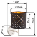 Globo 15229W Wandleuchte Clarke 1x40W | E14