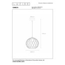 Lucide L214282530 Pendelleuchte DANZA  E27