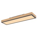 Globo 416080WD LED-Deckenleuchte Doro 1x18W | 1000lm | 3000K - Opal, Schwarz, Holz