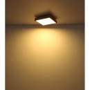 Globo 416080WD1 LED Deckenleuchte Doro 1x12W | 800lm | 3000K - braun, schwarz, opal