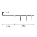 Emos ZY2164 LED Weihnachtsgirlande Eiszapfen 2xAA 0,6W | IP20 | 10 Leuchtmitteln - kaltweiß, Timer
