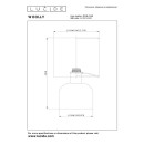 Lucide L105160166 Tischlampe WOOLLY E14