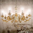 Ideal Lux 088587 Pendelleuchte 8x40W Giglio Bianco | E14