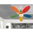 Globo 03180 Deckenleuchte mit Ventilator Wade 1x60W | E14 - Zugschalter mit Kette