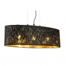 Globo 15264H2 Pendelleuchte Tuxon 3x60W | E27 - schwarz, gold
