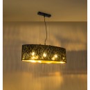 Globo 15264H2 Pendelleuchte Tuxon 3x60W | E27 - schwarz, gold