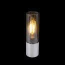 Globo 21000C Tischleuchte Annika 1x25W | E27 - Touch-Schalter, chrom, rauchglas
