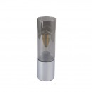 Globo 21000C Tischleuchte Annika 1x25W | E27 - Touch-Schalter, chrom, rauchglas